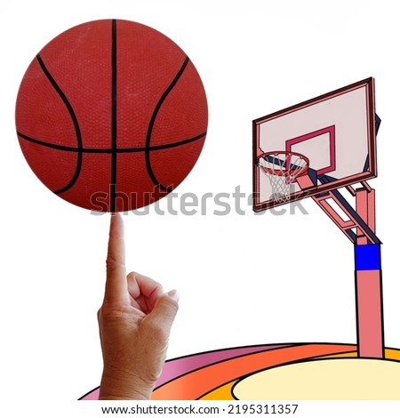 Basketball ball on white background.