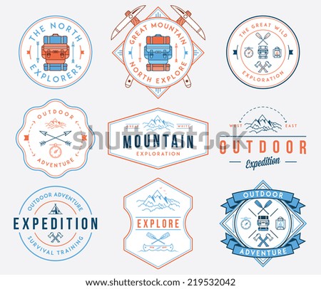 Exploration vector badges and labels for any use