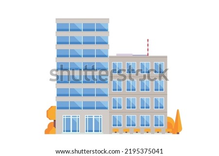Vector building or office buildings for city illustration