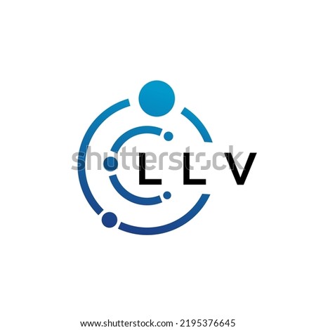 LLV letter technology logo design on white background. LLV creative initials letter IT logo concept. LLV letter design.