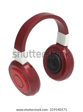 headphone render isolate with clipping mask on white background 