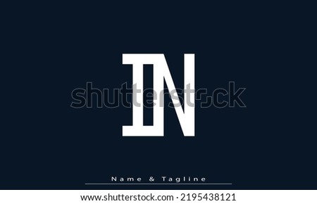 Alphabet letters Initials Monogram logo IN , NI