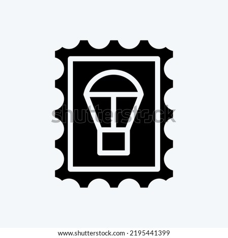 Icon Stamp Collecting. suitable for education symbol. glyph style. simple design editable. design template vector. simple illustration