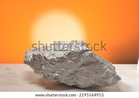 Metallic painted rock, props for photography and cosmetics shooting.