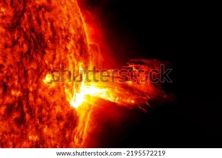 Flashes, storms on the Sun. Elements of this image furnished by NASA. High quality photo
