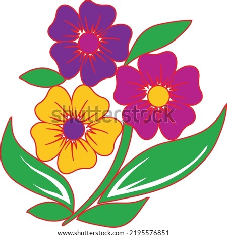 Flowers vector cdr eps for embroidery or serigraphy