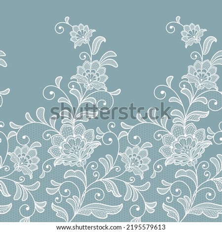 seamless  lace  floral   background. Vectorlace flowers