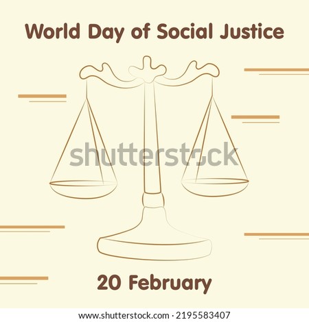 20 February Social Justice Rememberance Day Vector Banner