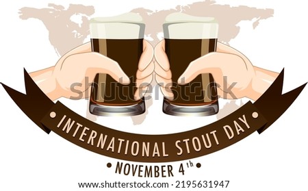 International Stout Day Banner Design illustration