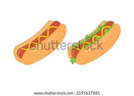 Hot Dog vector template illustration