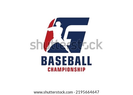 Letter G with Baseball Logo Design. Vector Design Template Elements for Sport Team or Corporate.