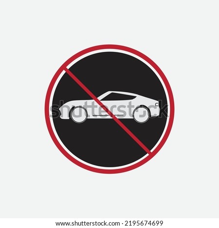 icon signs without car area. prohibited from carrying a car