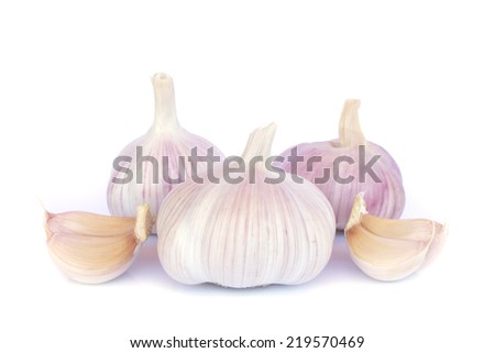 Garlic bulb and cloves  - Stock Image