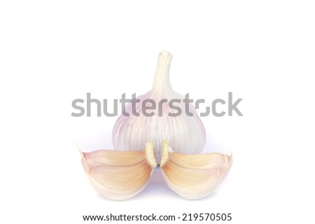 Garlic bulb and cloves  - Stock Image