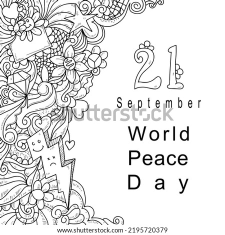world peace day, 21 september. vector illustration.