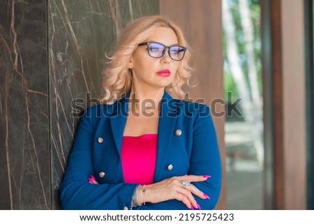 Business woman style, fashionable outfit for work. Concept of modern lady lifestyle