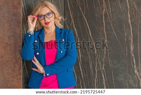 Business woman style, fashionable outfit for work. Concept of modern lady lifestyle