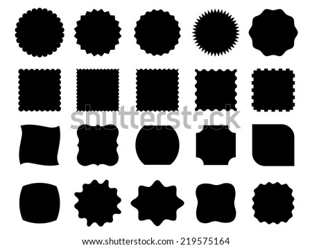 Black vector shapes Royalty-Free Stock Photo #219575164