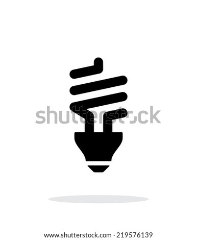 CFL bulb simple icon on white background. Vector illustration. Royalty-Free Stock Photo #219576139