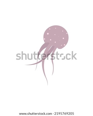 Cartoon jellyfish Vector illustration -  jellyfish isolated on white background