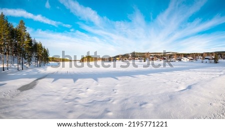 Scenic image of spruces tree. Blue cloud sky, calm wintry panorama scene. Ski resort. Great picture of wild area. Explore the beauty of earth. Tourism concept. Christmas and Happy New Year!