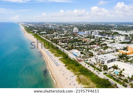 Delray Beach Miami From Drone Royalty-Free Stock Photo #2195794615