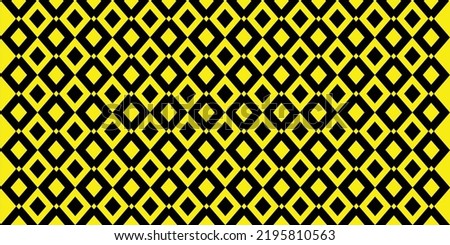 Diamond looks like geometrical pattern design in yellow and black color. Good for carpets, rugs, or textiles.