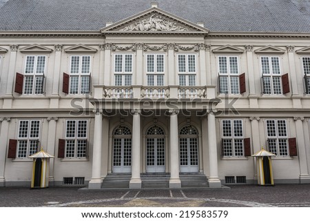 Noordeinde Palace (1533) is one of the three official palaces of the Dutch royal family. Located in The Hague, South Holland.