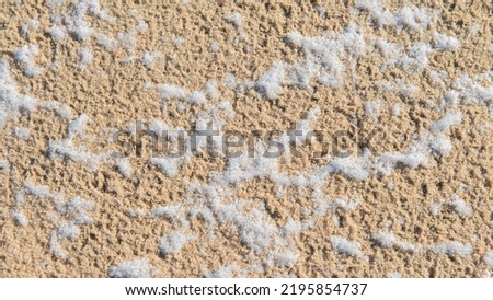 Snow covered sand surface. Winter. Web banner.