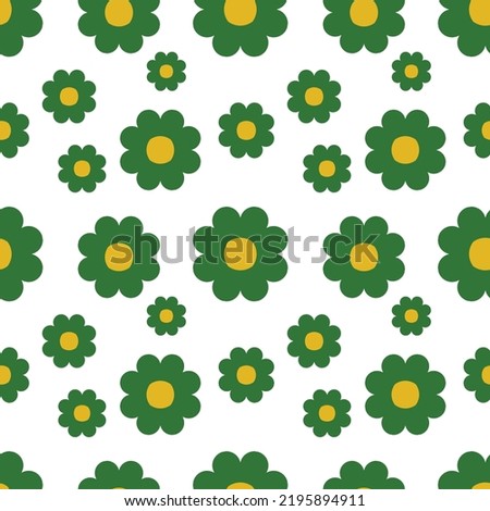 Vector illustration of seamless flower pattern. Floral organic background
