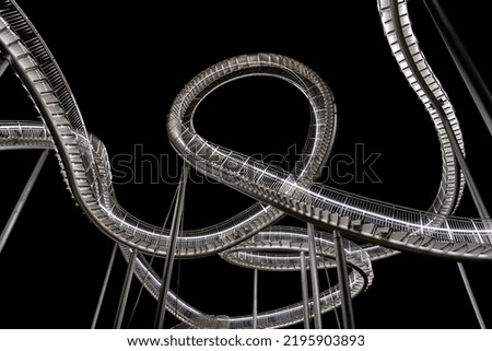 Night Photo of Space walk in Pohang Royalty-Free Stock Photo #2195903893