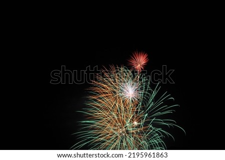 Fireworks celebrations for bonfire night new year long exposure