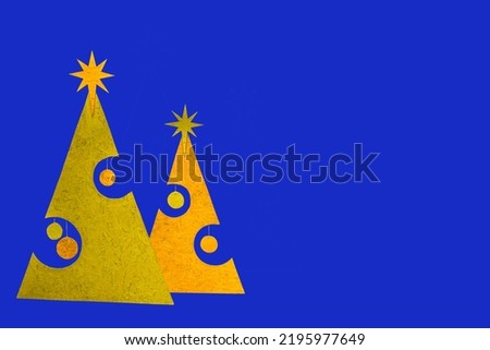 Festive Christmas trees in cartoon style set illustration. Decorated green fir-trees and pines with snowy branches and gift boxes, Xmas star, balls, candies and lights. Happy New Year concept