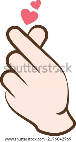 Clip art of finger heart sign