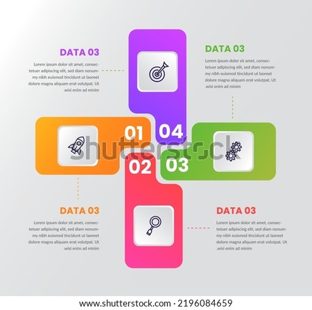 Colorful business infographic design elements vector