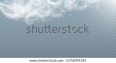 The effect of a fabulous magical winter snowstorm. Christmas snow background. Wind swirl with snowflakes and shimmering effects. Snow storm concept. Vector Royalty-Free Stock Photo #2196094185