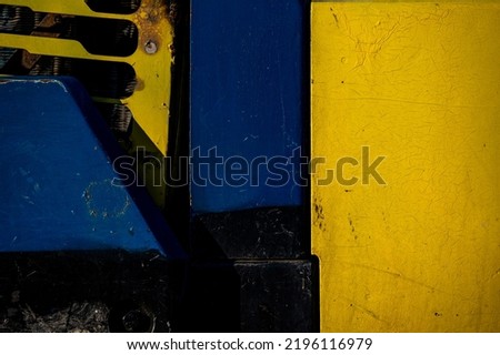 Abstract industrial background. Colorful pieces of metal.