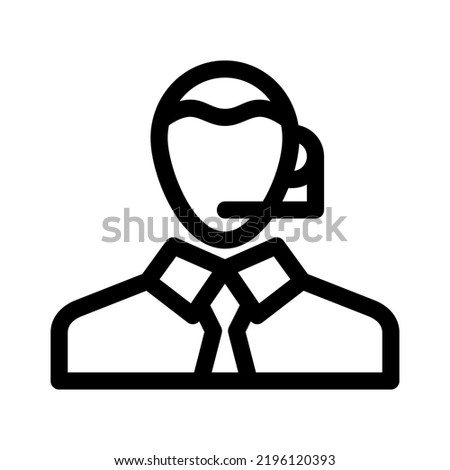 customer service representative icon or logo isolated sign symbol vector illustration - high quality black style vector icons
