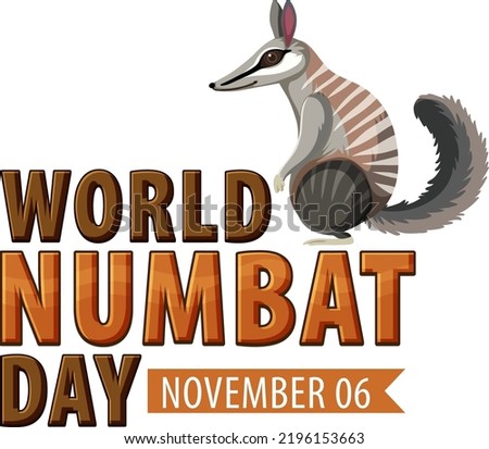World Numbat Day Logo Design illustration