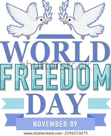 World Freedom Day Logo Design illustration