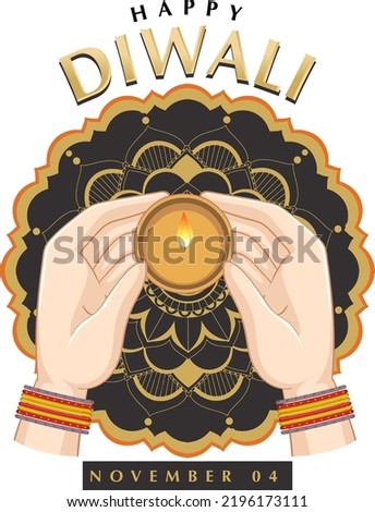 Happy Diwali Day Poster Design illustration
