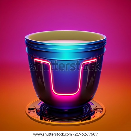 Neon Icons Business Glow Render