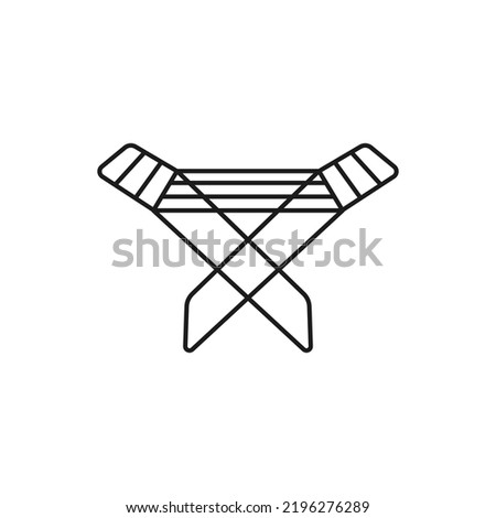 Clothes dryer simple line vector icon. Royalty-Free Stock Photo #2196276289