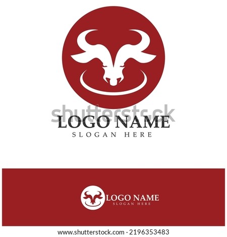 Bull herad horn logo and symbol template icons 