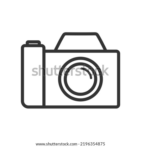Camera Icon outline in trendy flat style isolated on grey background. Camera symbol for your web site design, logo, app, UI. Vector illustration, EPS10.
