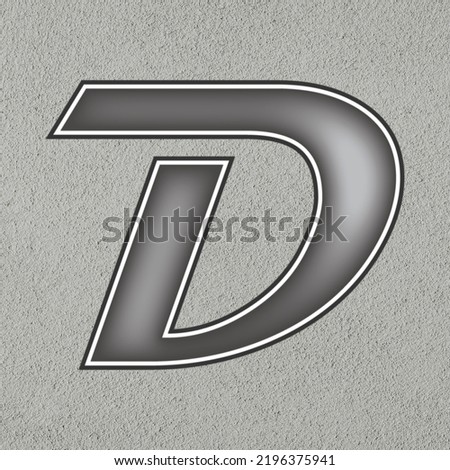 Letter mark D having texture background. It's a simple capital alphabet D.
