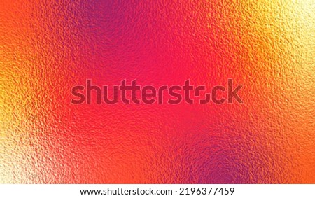 Bright gradient background with foil effect. Red yellow color texture. Neon ombre. Metal background. Abstract colored backdrop design for summer prints. Orange modern texture. Vector illustration