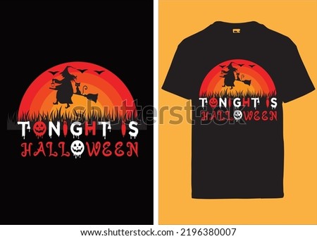 Halloween T-shirt Design Witch Pumpkin