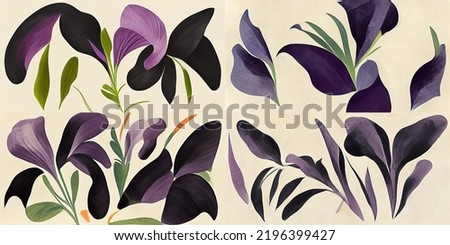 Abstract seamless flower pattern design with flower, floral and botanical features. For: Web banner, texture, pattern,  wallpaper.