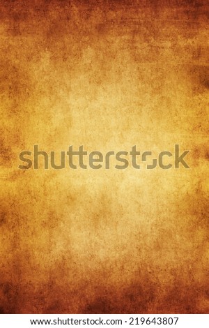 Vintage Aged Yellow Golden Brown Parchment Paper Background